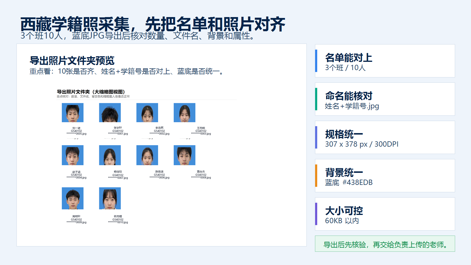 西藏学籍照导出后照片效果预览